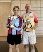 2007 RecPlex Triathlon Championship winners Cheryl Roberts and Carl Carlson